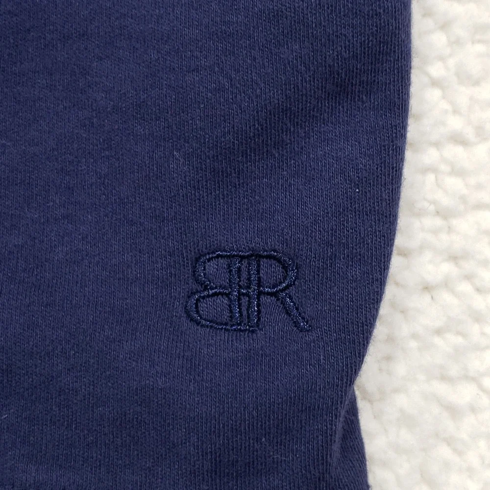 Banana Republic Polo Shirt Men XL Navy Blue Long Sleeve Cotton Jersey Embroider